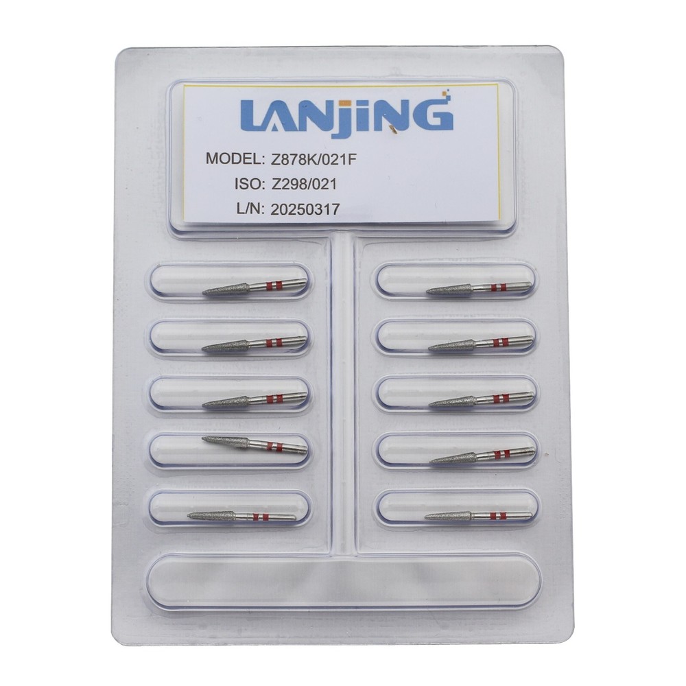 Dental Zirconia Diamond Burs Z878K/021 Fine Gingival Curettage FG Bur High Speed