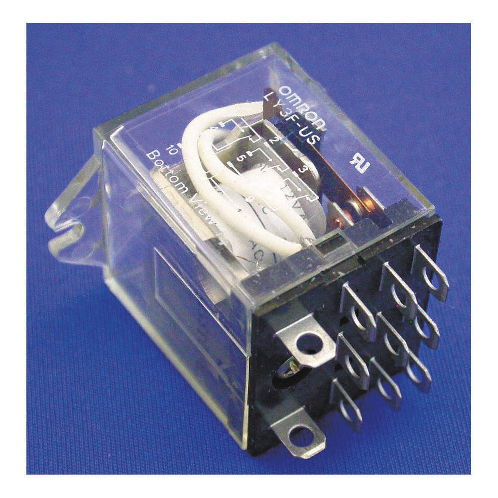 OMRON LY3F-AC24 Flange Relay,24VAC,11 Pins,10A @ 120V AC 1YDA6