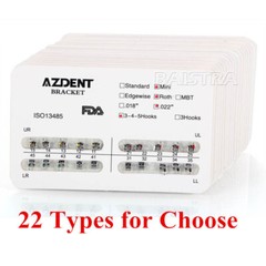 10X AZDENT Dental Orthodontic Brackets Brace Mini Standard Roth/MBT Slot.022 018