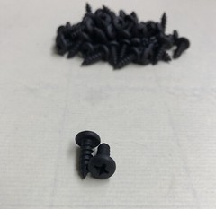 (100) #8 X 3/4 Pan Round Button Head Tapping Sheet Metal Wood Screw Black 8 .75