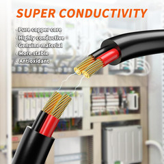 50FT 16 Gauge Wire 2 Conductor Electrical Wire,16 AWG Pure Copper PVC Cable,2…