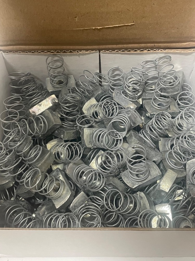 100 Count Box Unistrut Strut Channel Nut with Spring 3/8″-16 Electro-Galvanized