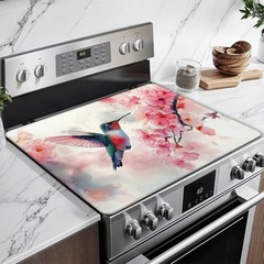 HummingBird Cherry Blossom Stove Top Covers for Electric Stove, Spring Flower…