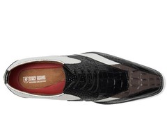 Stacy Adams Tristano Bike Toe Lace-Up 9.5 Wide Black/Gray/White