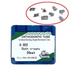 20 Sets Dental Orthodontic 1st Molar Buccal Tube Monoblock Roth 022 One Piece
