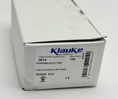 BOX OF 100, KLAUKE 3R10 TUBULAR CABLE-LUGS, TINNED, 16QMM M10