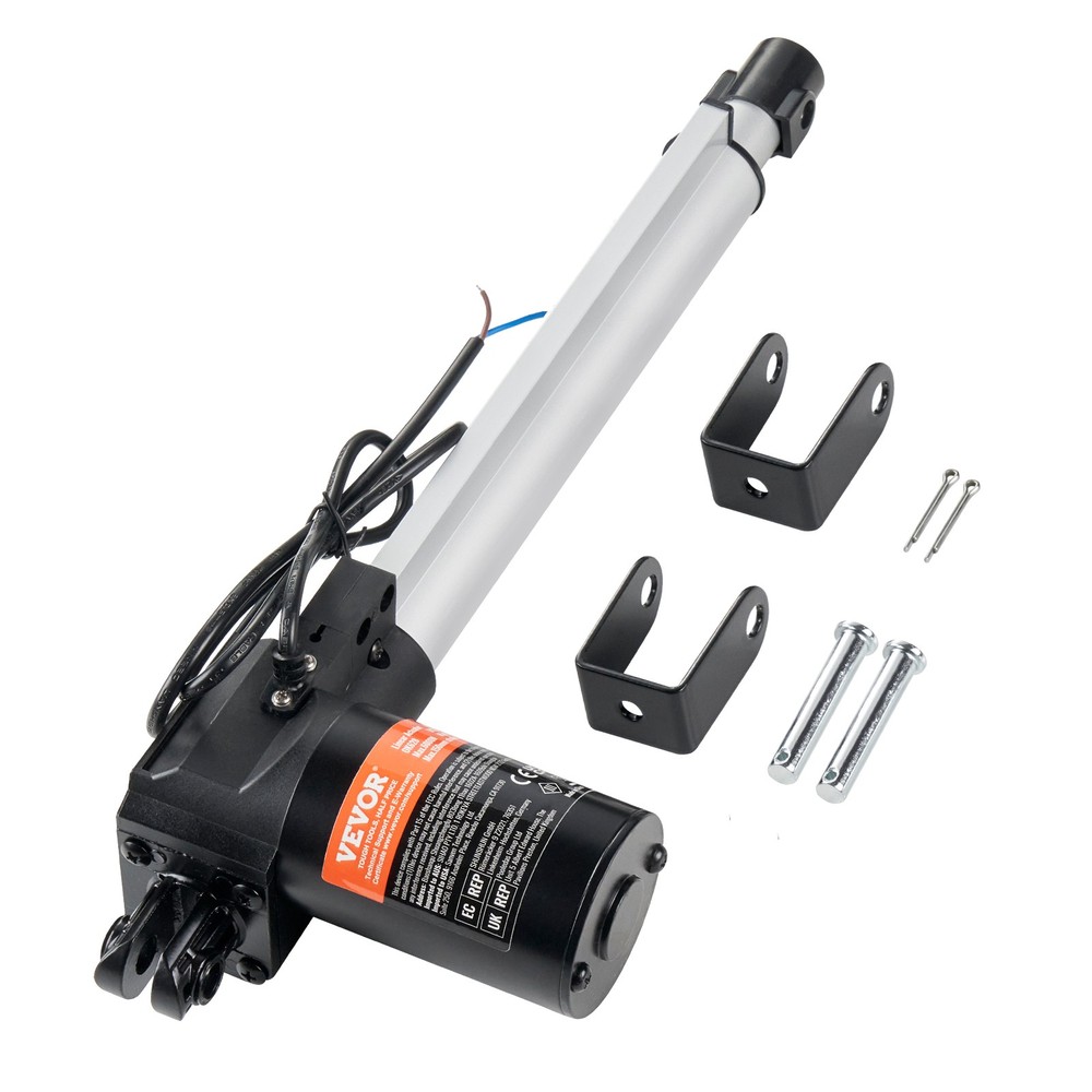 VEVOR Linear Actuator 12V 10In Heavy Duty 1320lbs/6000N 0.19″/s IP44 Protection