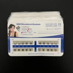 Dental Orthodontics MIM Monoblock Brackets Mini Edgewise 022 no hooks Mesh Base