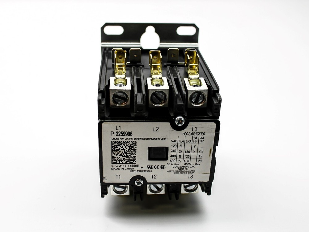 2259996 Heatcraft 208-240V 25Amp 3Pole Contactor OEM 2259996