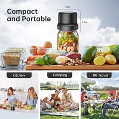 Electric Mason Jar Vacuum Sealer Kit for Wide Mouth and Regular Mouth Mason Jars