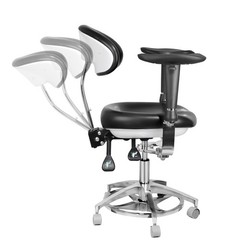 Imported PU Leather Dental 360° Mobile Dynamic Adjustable Chair with Armrest USA