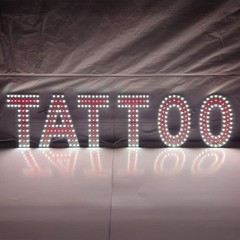EPL Signs TATTOO Red Led Sign Business 7″x30″ 1G On-Off Mode