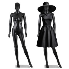 70″ Black Female Mannequin Full Body Maniquine Model Stand Adjustable Metal Base