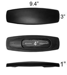 Replacement Office Chair Arm Pad – 4” Mounting Holes – Pair – Flat