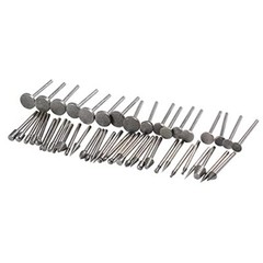 Drilax 50 Pieces Diamond Drill Bit Burr Set Grit 120 Sea Glass for Crafts Rocks