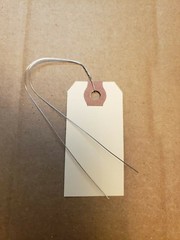 100 WIRED MANILA TAGS 3 1/4″x 1 5/8″ SIZE #2 INVENTORY SHIPPING NO STRING STRUNG