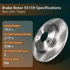 Rear 10.20″ Brake Pads Rotors Kit Toyota Corolla Matrix Prius CT200H Vibe 55159