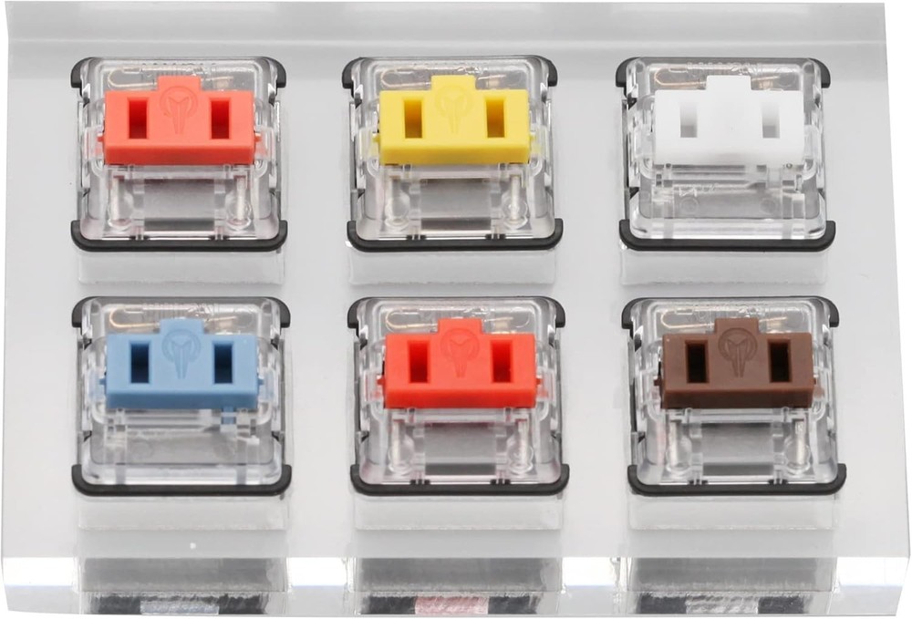 Acrylic Switch Tester 2×3 Kailh Choc Low Profile Brown White Red Dark Yellow