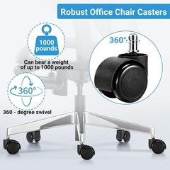 Office Chair Wheels Replacement 5 Pcs 2 Inch Office Chair Casters Heavy Duty