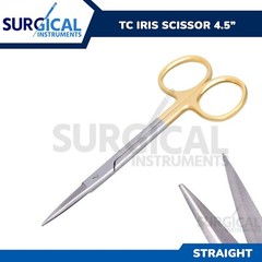New Premium GERMAN TC Iris Scissors 4.5″ Straight Surgical Dental Instruments