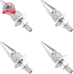 4 PCS Spikes License Plate Screws for Car, Anti Theft Spike Shape Aluminum Car P