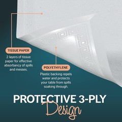 Disposable 3-Ply Paper Tablecloths