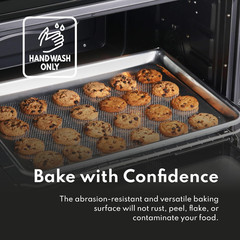 Commercial-Grade 18-Gauge Aluminum Sheet Pan/Bun Pan, Half Size, 13 X 18 X 1 Inc