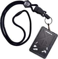 Specialist ID Vertical Top Load Three Card Badge Holder – Hard Plastic with Hea