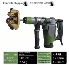 Handheld Electric Chipping Machine for Concrete Floors, Textured Finish