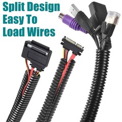 100 Ft. 1/4″ Split Wire Loom Conduit Polyethylene Tubing Black Color Sleeve Tube