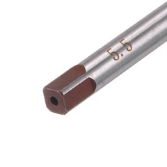 5.5mm Hand Reamer Alloy Tool Steel H8 6 Straight Flutes Milling Cutter Tool