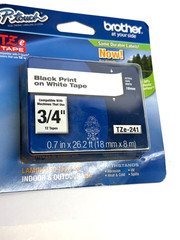 Brother P-Touch Tape Lot: (2) 1/2″ TZe-2312PK & (1) 3/4″ TZe-241 Black on White
