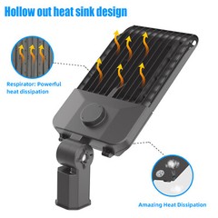 220V LED Parking Lot Light 200W LED Shoebox Light AC 100-277V with Slip Fitter