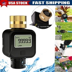 Brass Water Flow Meter with LCD-Accurate Gallon/Liter Measurement,Garden Hose,a