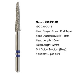 Diamond Burs Zirconia Cutting Round End Taper Cylinder Football Ball Fine Medium
