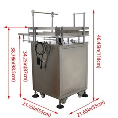 Round Bottles Accumulation Table 31.5in Bottle Turn Rotary Sorter w/Castors Move