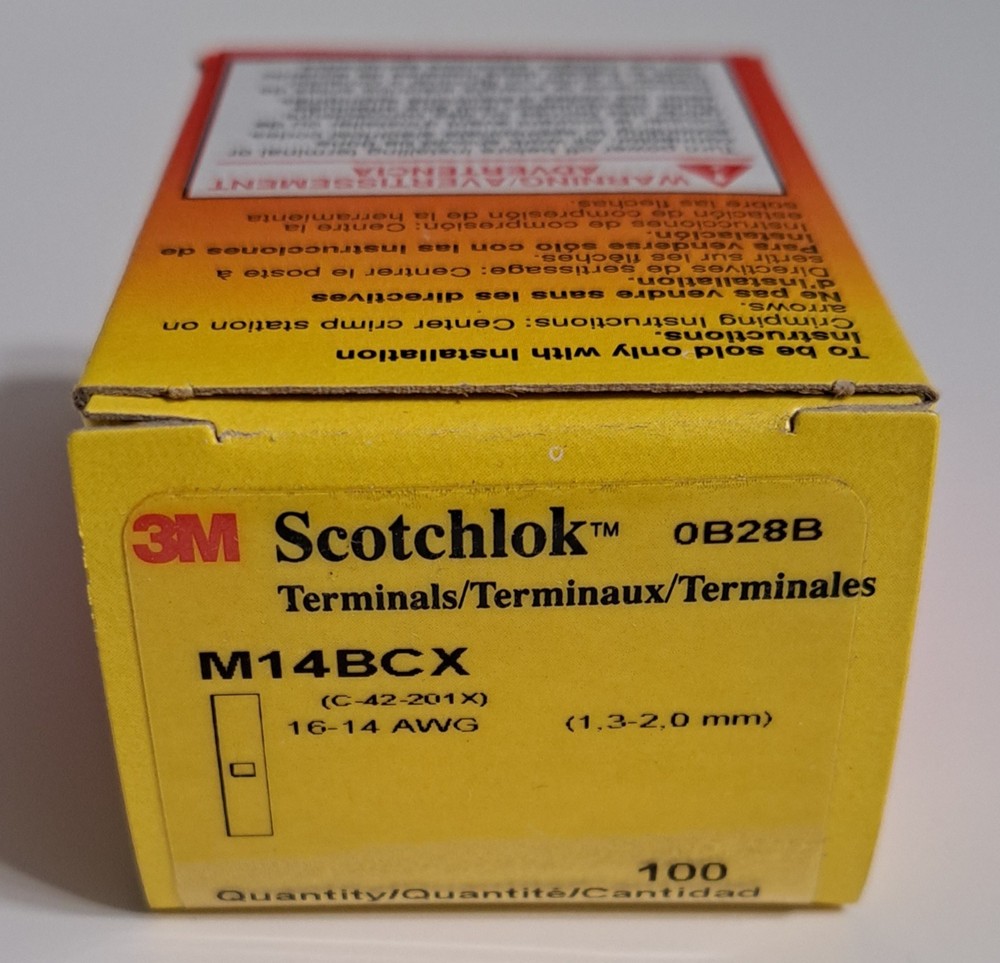 3M Scotchlok Butt Connector Seamless Non-Insulated, M14BCX Pack of 100