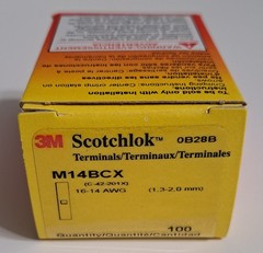 3M Scotchlok Butt Connector Seamless Non-Insulated, M14BCX Pack of 100