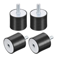 4pcs Rubber Mount M8 Male/Female Vibration Isolator Shock Absorber D40mmxH40mm