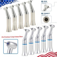 Dental Low Speed Handpieces Contra Angle Push Button E-Type fit FG 1.60mm Burs