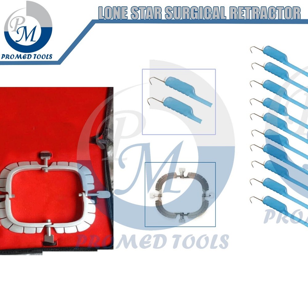 Lone Star Surgical Retractor Ring with 10 Hooks Surgical Instruments Set