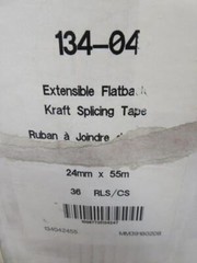 36 Rolls Case Cantech 134-04 Extensible Flatback Kraft Splicing Tape 24mm x 55m