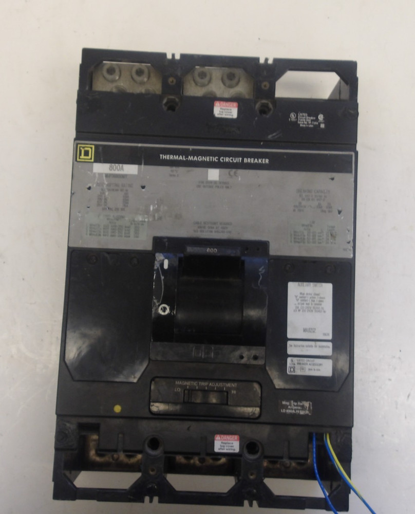 SQUARE D CIRCUIT BREAKER P/N:MHP36800MT 800AMP 50/60HZ 250V