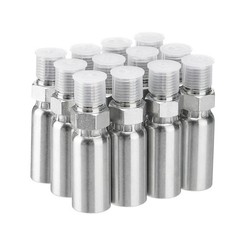12 Pack Hydraulic Hose Fittings, 1/4″ I.D. Hose x 1/4″ NPTF Male with Protection