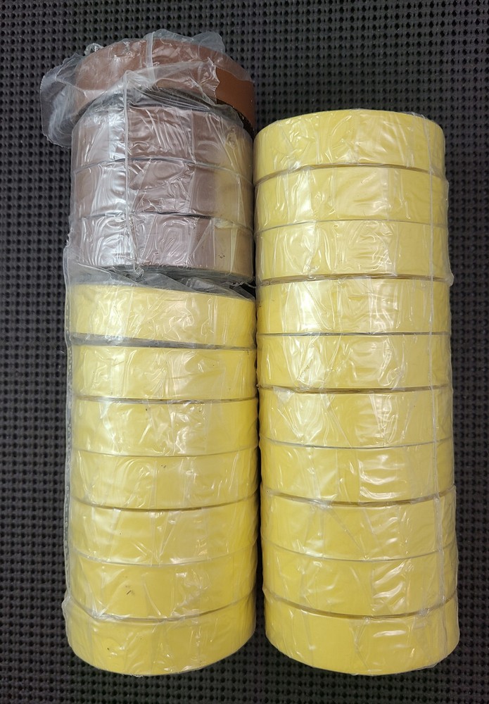 3M 1400C TAPE VINYL 3/4 IN X 60FT ELECTRICAL 17 YELLOW & 4 BROWN – Lot of 21
