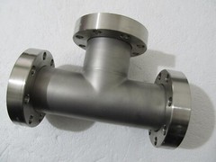 MDC Conflat CF 3.38″ 3-3/8″ Tee 2 Rotatable Flanges Stainless Steel Vacuum – NEW