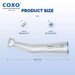 COXO Dental 1:1 Contra Angle Handpiece Fiber Optic LED Low Speed E Type KAVO NSK