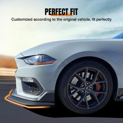 Front Bumper Lip Spoiler for 1999-2000 Honda Civic PP Unpainted Black Type