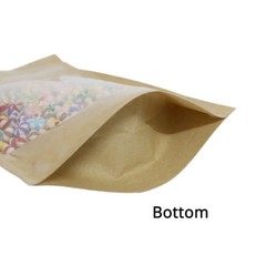 Many Sizes for Clear Front Kraft Paper Back Mylar Stand Up Zip lock Bag M34