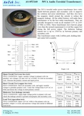 AS-05T160 – 50VA 140V or 160V & 6.3V Tube Amp Transformer